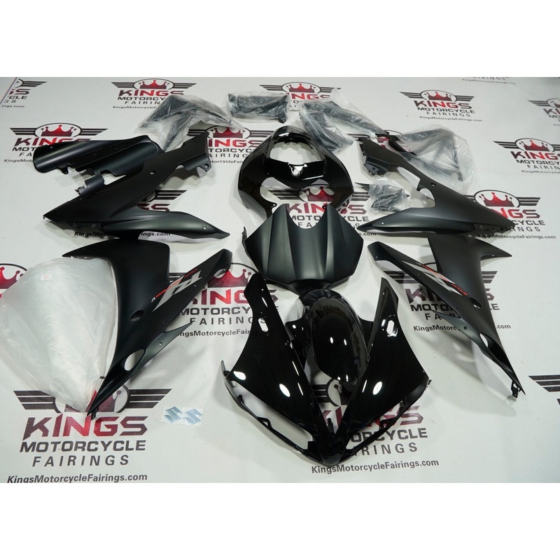 Yamaha YZF-R1 (2004-2006) Gloss Black & Matte Black Fairings No Seat Cowl No Bolt Kit No Tank
