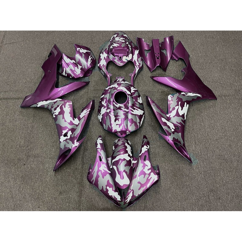 Yamaha YZF-R1 (2004-2006) Purple Magenta, White & Gray Camouflage Fairings No Seat Cowl No Bolt Kit No Tank