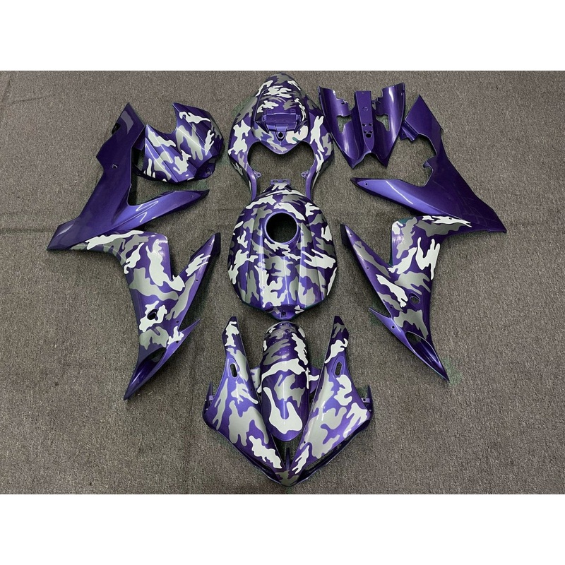 Yamaha YZF-R1 (2004-2006) Purple, White & Gray Camouflage Fairings No Seat Cowl No Bolt Kit No Tank