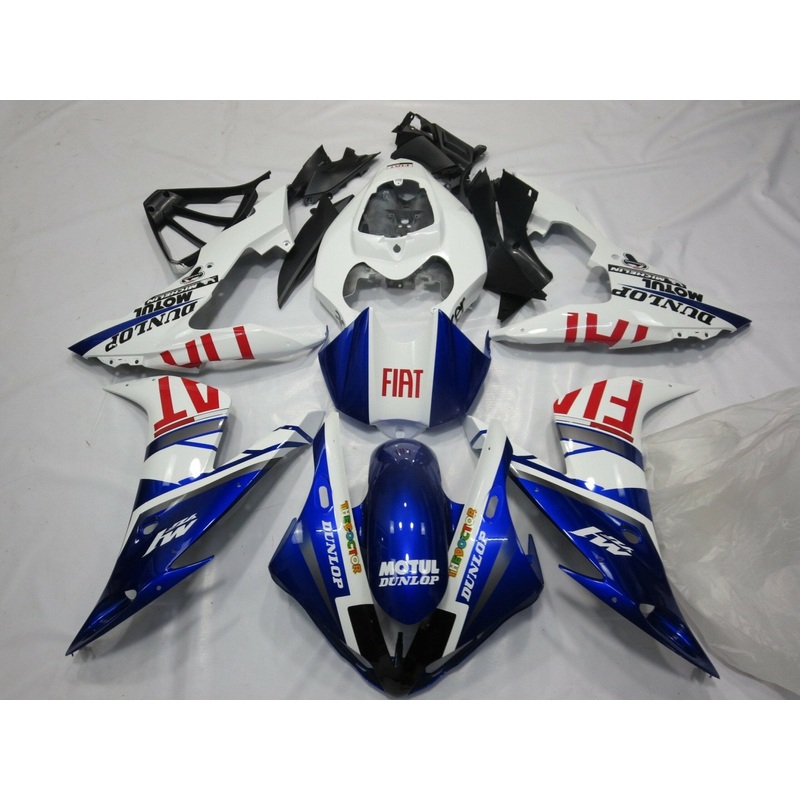 Yamaha YZF-R1 (2004-2006) White, Blue & Red Fiat Fairings No Seat Cowl No Bolt Kit No Tank