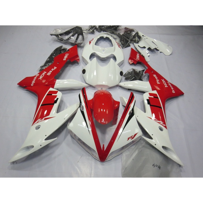 Yamaha YZF-R1 (2004-2006) White, Red & Black Fairings No Seat Cowl No Bolt Kit No Tank
