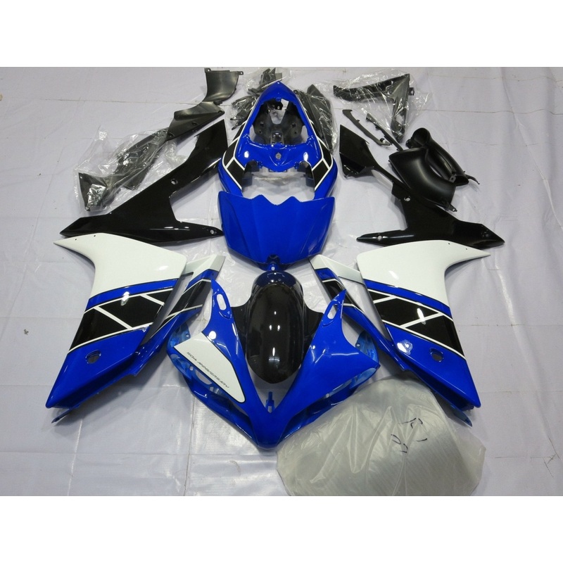 Yamaha YZF-R1 (2007-2008) Blue, Black & White Fairings No Seat Cowl No Bolt Kit No Tank