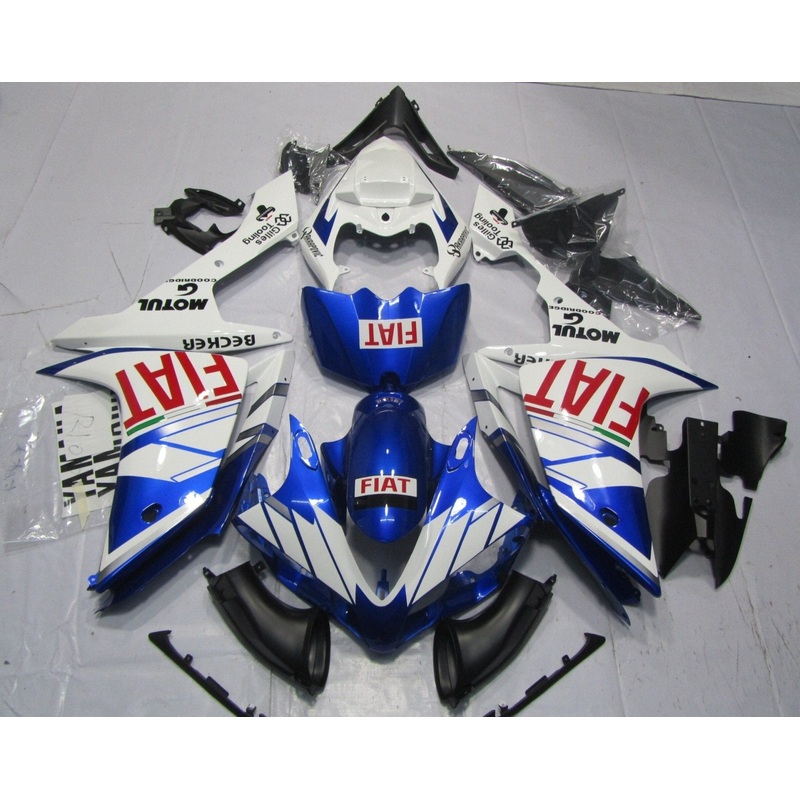 Yamaha YZF-R1 (2007-2008) Blue & White Fiat Fairings No Seat Cowl No Bolt Kit No Tank