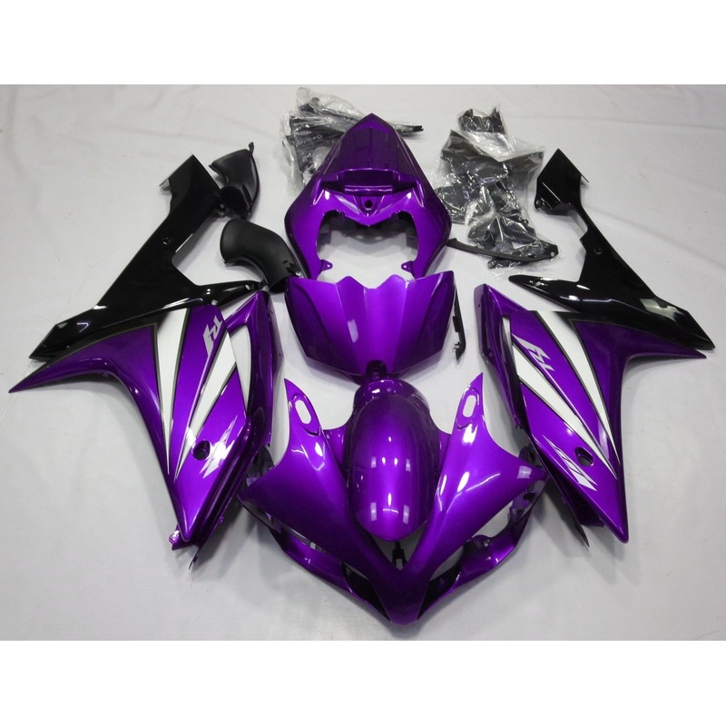 Yamaha YZF-R1 (2007-2008) Purple, White & Black Fairings No Seat Cowl No Bolt Kit No Tank