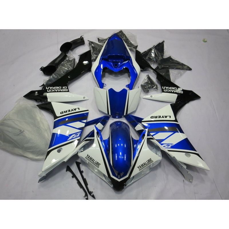 Yamaha YZF-R1 (2007-2008) White, Blue & Black Fairings No Seat Cowl No Bolt Kit No Tank
