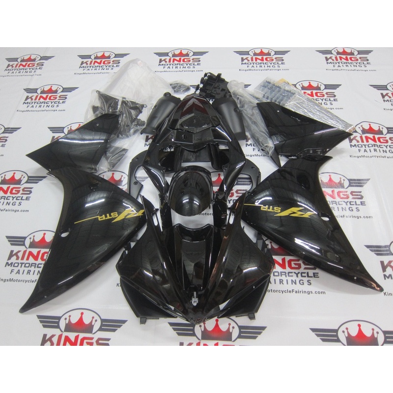 Yamaha YZF-R1 (2009-2011) Black & Gold Fairings No Seat Cowl No Bolt Kit No Tank