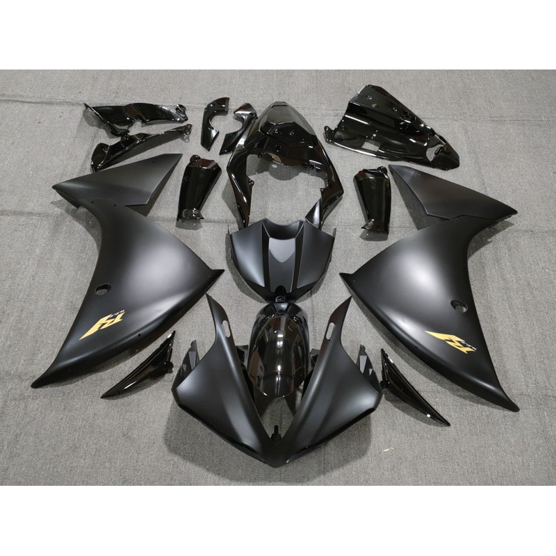 Yamaha YZF-R1 (2009-2011) Black, Matte Black & Gold Fairings No Seat Cowl No Bolt Kit No Tank