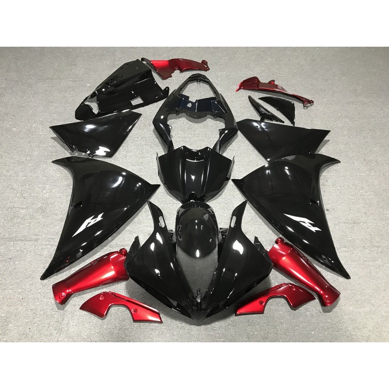 Yamaha YZF-R1 (2009-2011) Black & Red Fairings No Seat Cowl No Bolt Kit No Tank