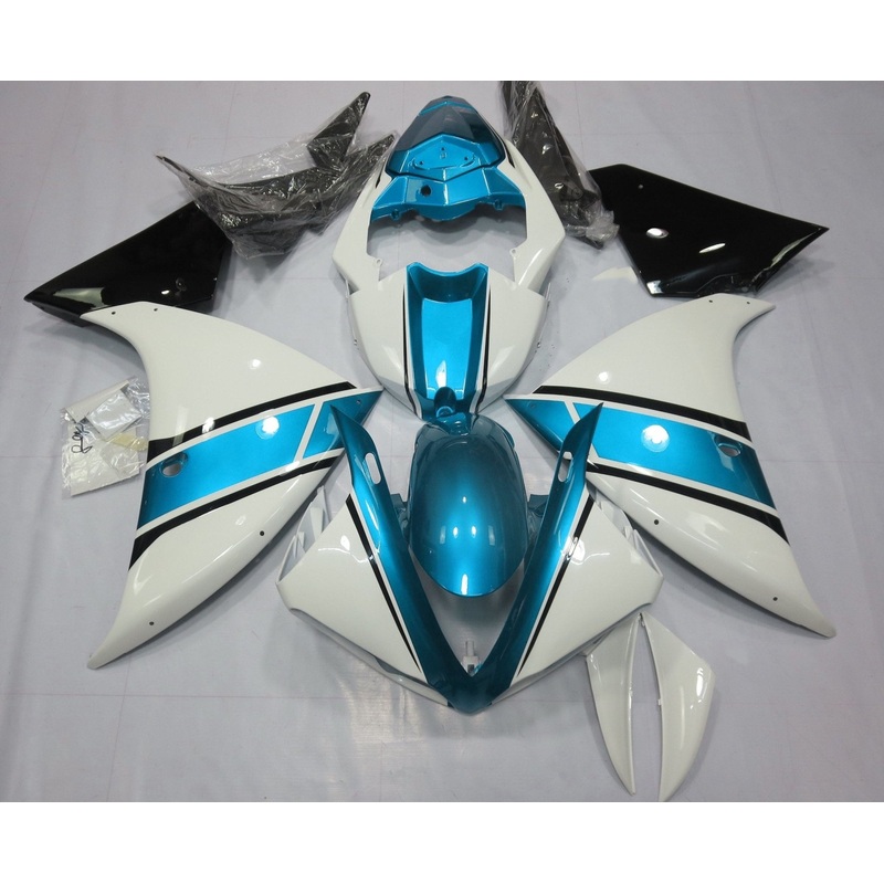 Yamaha YZF-R1 (2009-2011) White, Light Blue & Black Fairings No Seat Cowl No Bolt Kit No Tank