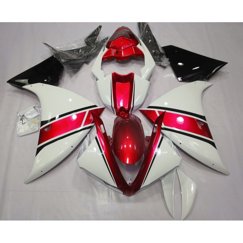 Yamaha YZF-R1 (2009-2011) White, Metallic Red & Black Fairings No Seat Cowl No Bolt Kit No Tank
