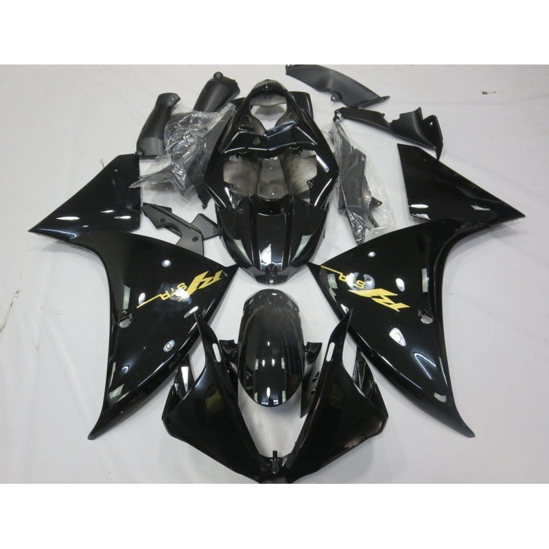 Yamaha YZF-R1 (2012-2014) Black & Gold Fairings No Seat Cowl No Bolt Kit No Tank