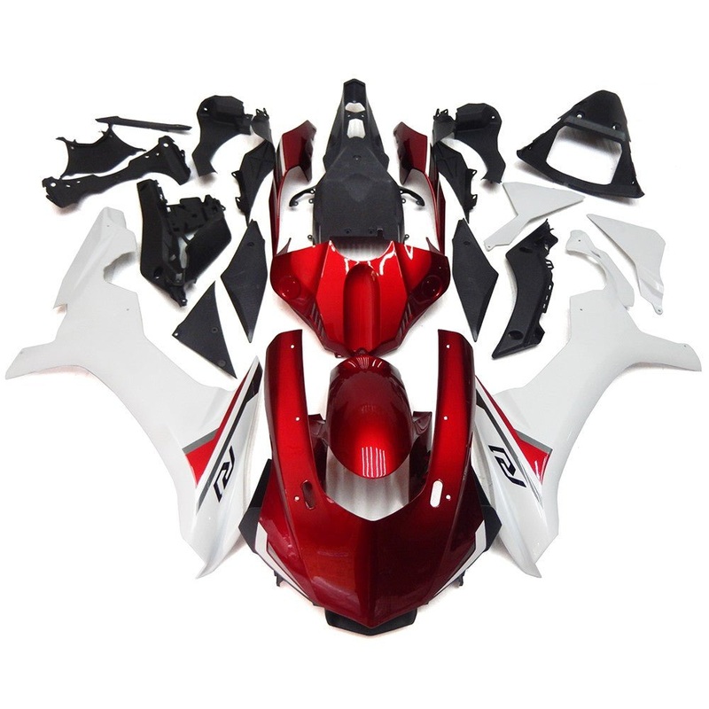 Yamaha YZF-R1 (2015-2019) Candy Red & White Fairings No Seat Cowl No Bolt Kit No Tank