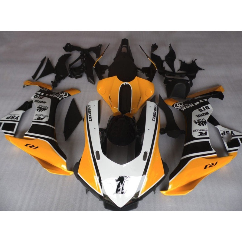 Yamaha YZF-R1 (2015-2019) Dark Yellow, White & Black Fairings No Seat Cowl No Bolt Kit No Tank