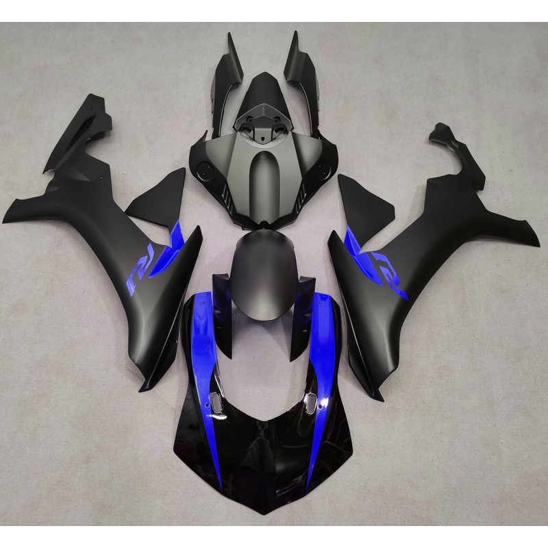 Yamaha YZF-R1 (2015-2019) Matte Black, Black & Blue Fairings No Seat Cowl No Bolt Kit No Tank