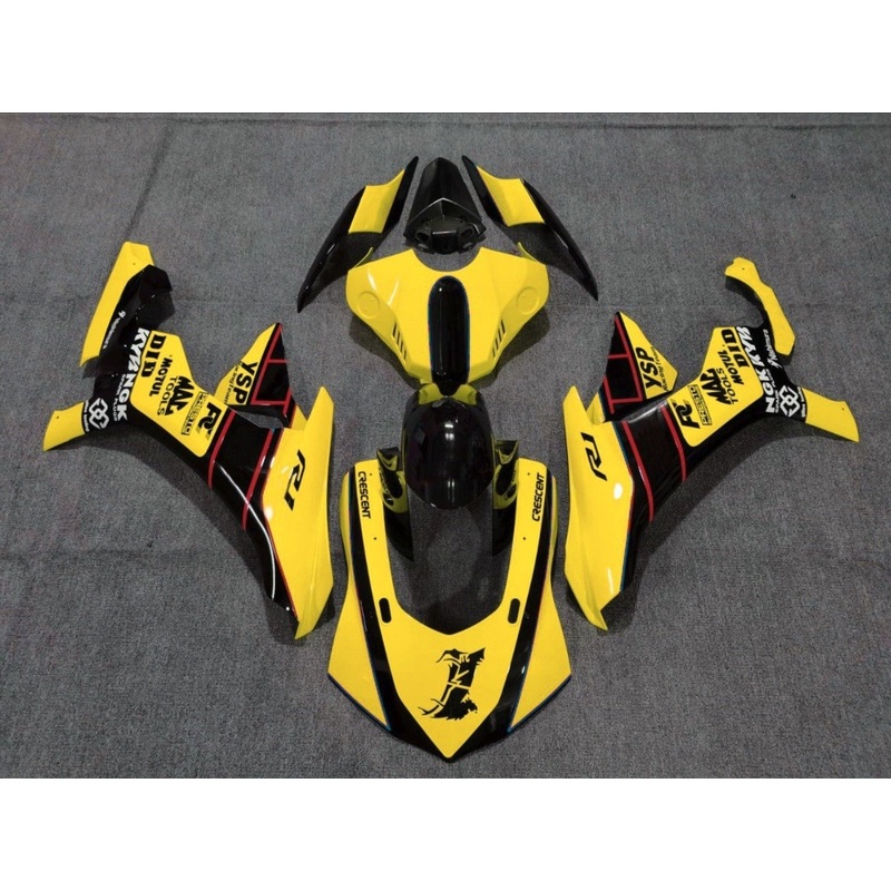 Yamaha YZF-R1 (2015-2019) Yellow, Black & Red Fairings No Seat Cowl No Bolt Kit No Tank