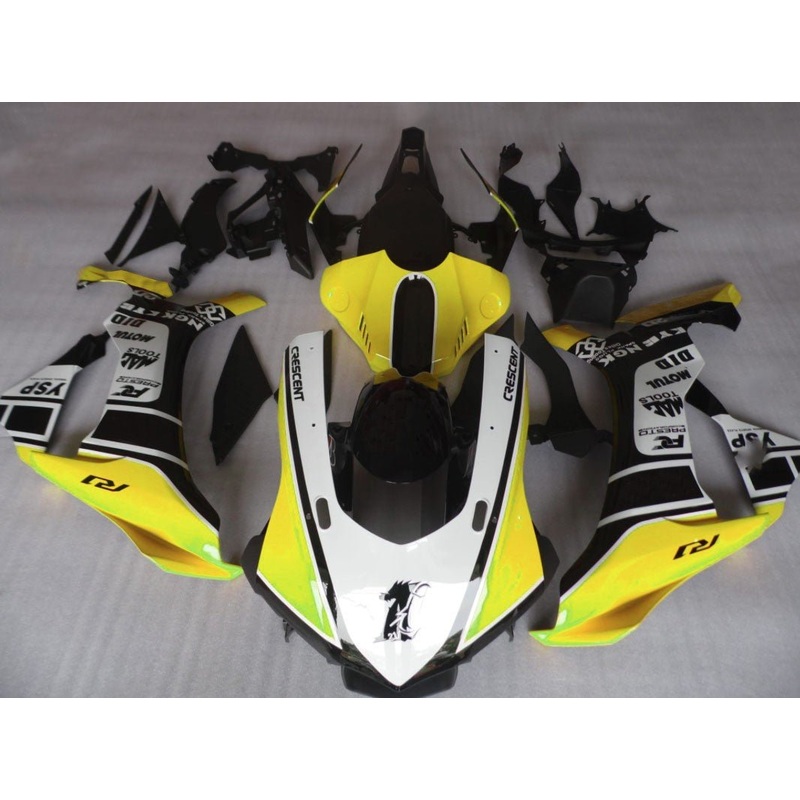 Yamaha YZF-R1 (2015-2019) Yellow, White & Black Fairings No Seat Cowl No Bolt Kit No Tank