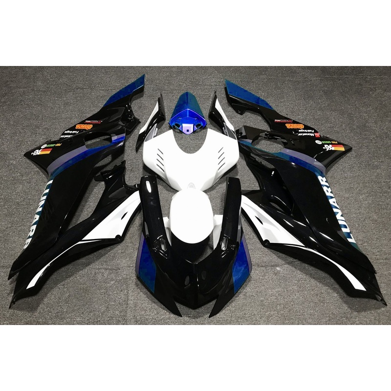 YAMAHA YZF-R6 (2017-2022) Black, White, Blue Fairings No Seat Cowl No Bolt Kit No Tank