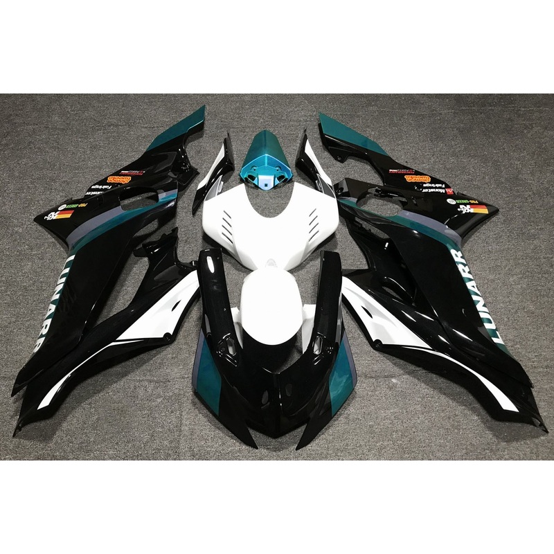 YAMAHA YZF-R6 (2017-2022) Black, White, Teal Blue Fairings No Seat Cowl No Bolt Kit No Tank