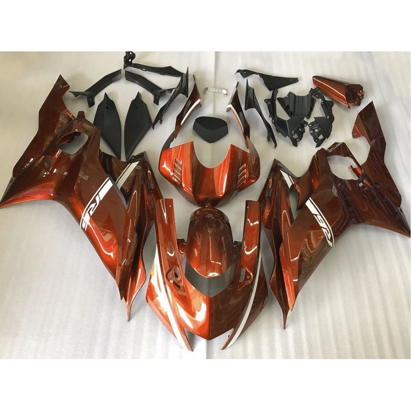 YAMAHA YZF-R6 (2017-2022) Orange & White Fairings No Seat Cowl No Bolt Kit No Tank