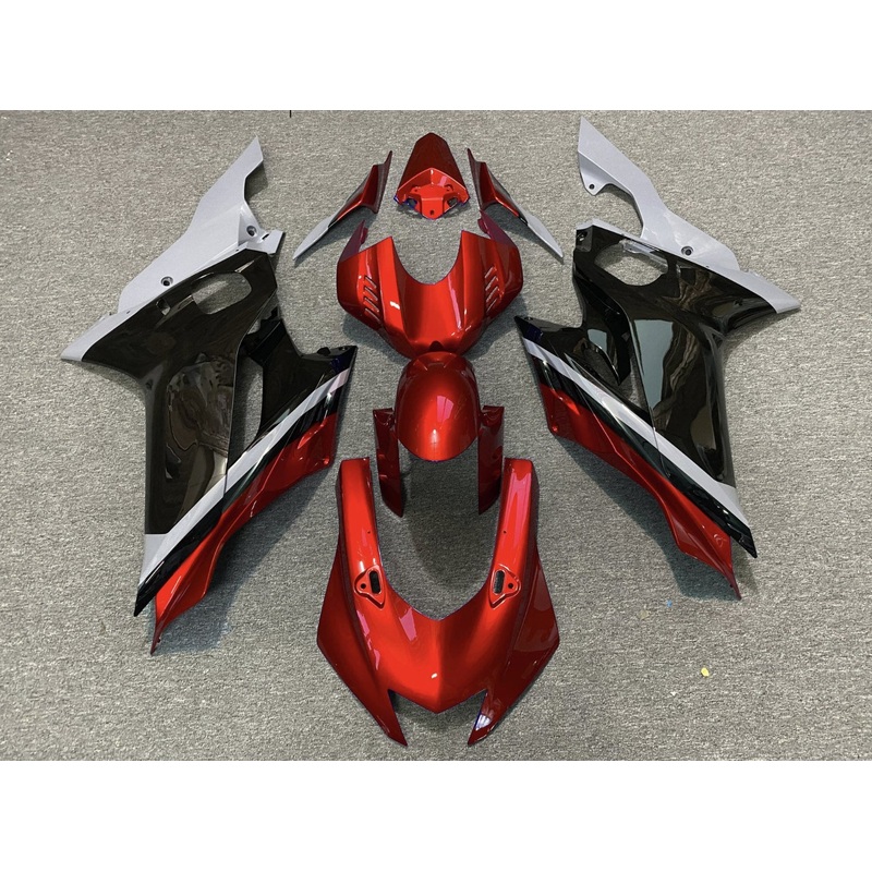 YAMAHA YZF-R6 (2017-2022) Red, Black, Gray Fairings No Seat Cowl No Bolt Kit No Tank