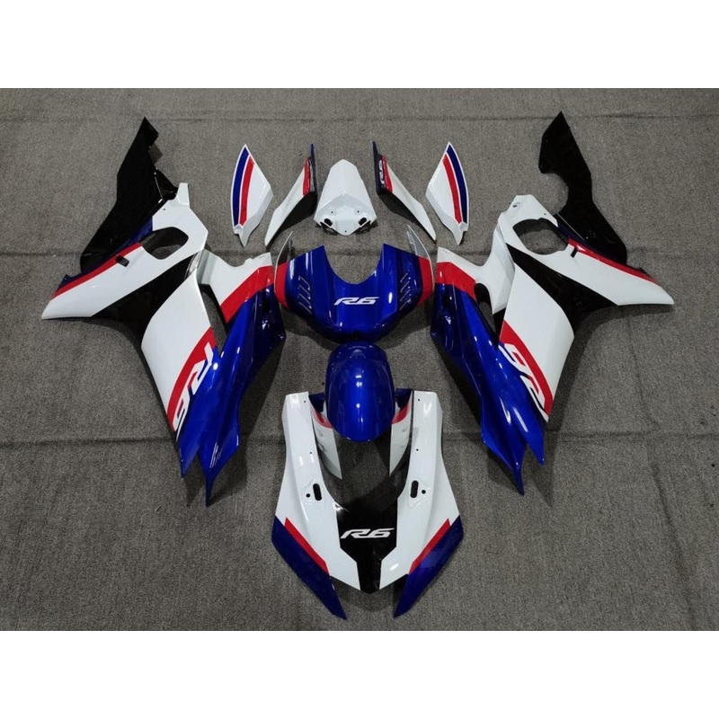YAMAHA YZF-R6 (2017-2022) White, Blue, Red, Black Fairings No Seat Cowl No Bolt Kit No Tank