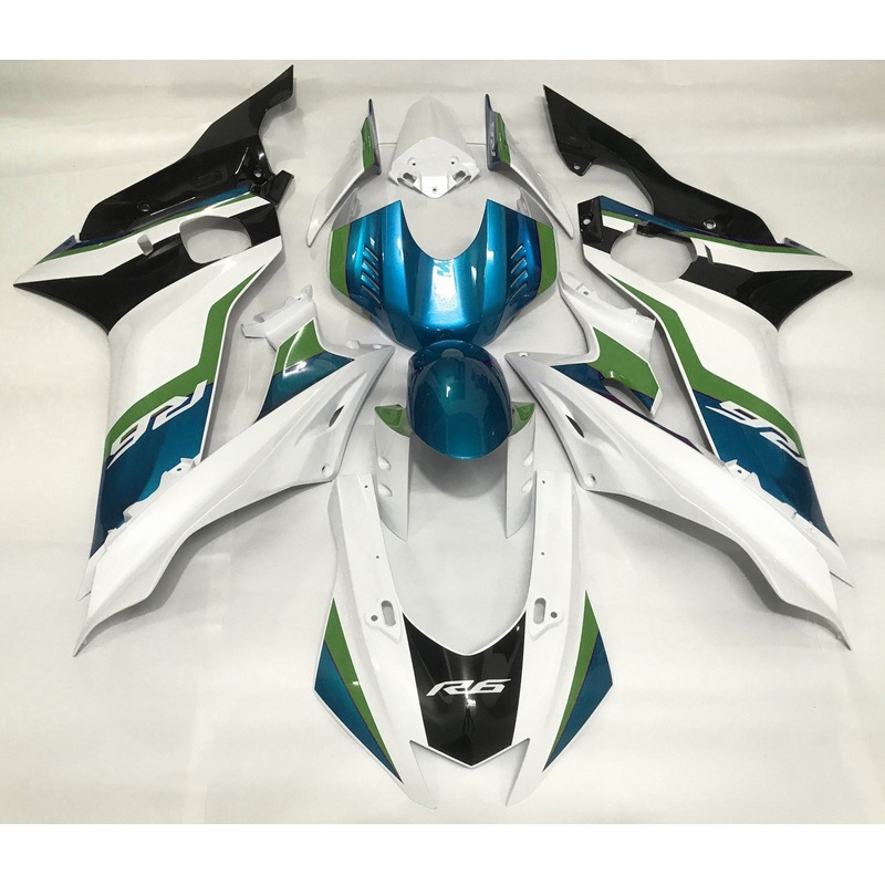 YAMAHA YZF-R6 (2017-2022) White, Light Blue, Green, Black Fairings No Seat Cowl No Bolt Kit No Tank