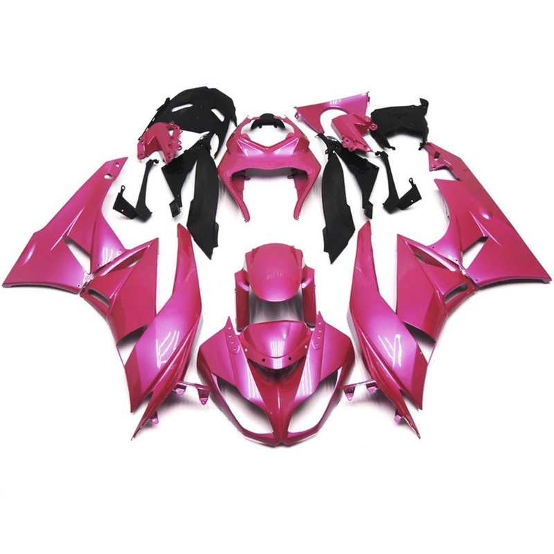 Fairing kit for a Kawasaki Ninja ZX6R 636 (2009-2012) Pink Clear Windscreen: Free No Seat Cowl No Bolt Kit