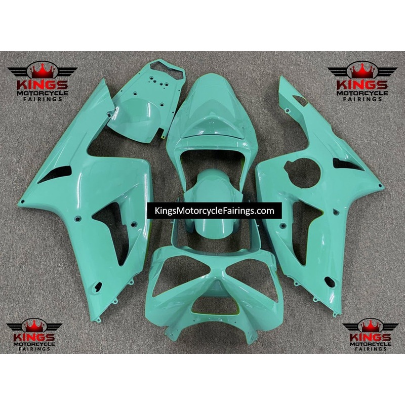 Fairing kit for a Kawasaki ZX6R 636 (2003-2004) Mint Green Clear Windscreen: Free No Seat Cowl No Bolt Kit