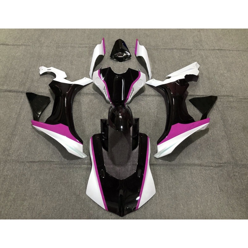 Yamaha YZF-R1 (2015-2019) Black, White & Pink Fairings No Seat Cowl No Bolt Kit No Tank