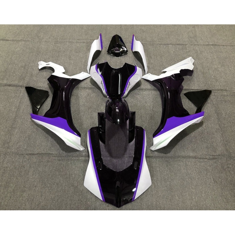 Yamaha YZF-R1 (2015-2019) Black, White & Purple Fairings No Seat Cowl No Bolt Kit No Tank