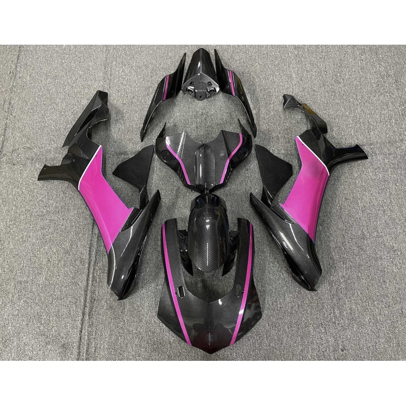 Yamaha YZF-R1 (2015-2019) Faux Carbon Fiber & Pink Fairings No Seat Cowl No Bolt Kit No Tank