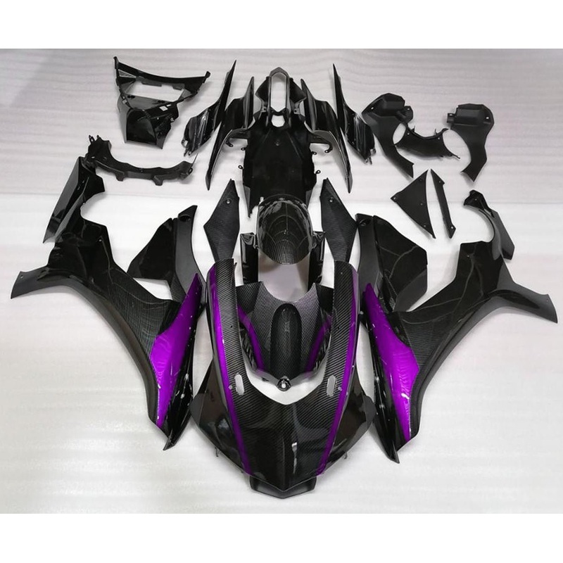 Yamaha YZF-R1 (2015-2019) Faux Carbon Fiber & Purple Fairings No Seat Cowl No Bolt Kit No Tank