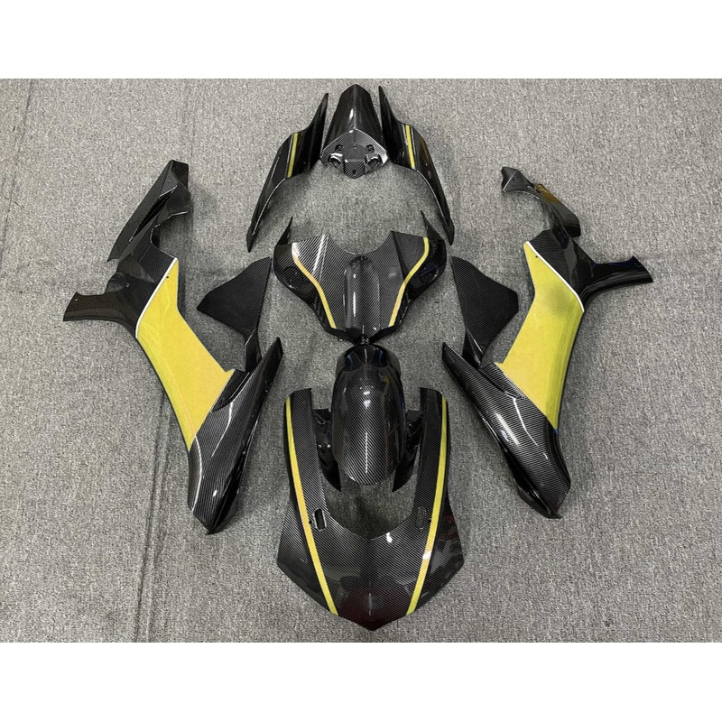 Yamaha YZF-R1 (2015-2019) Faux Carbon Fiber, Yellow Fairings No Seat Cowl No Bolt Kit No Tank