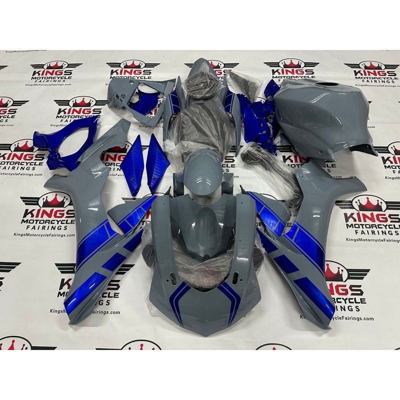 Yamaha YZF-R1 (2015-2019) Nardo Gray, Blue Fairings No Seat Cowl No Bolt Kit No Tank