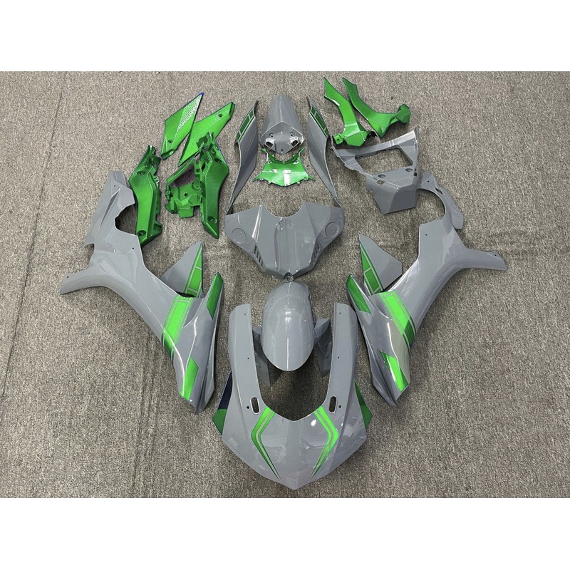 Yamaha YZF-R1 (2015-2019) Nardo Gray & Green Fairings No Seat Cowl No Bolt Kit No Tank