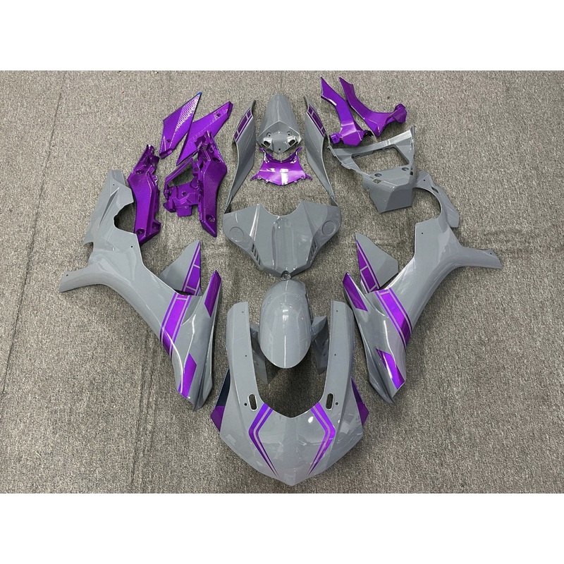 Yamaha YZF-R1 (2015-2019) Nardo Gray & Purple Fairings No Seat Cowl No Bolt Kit No Tank