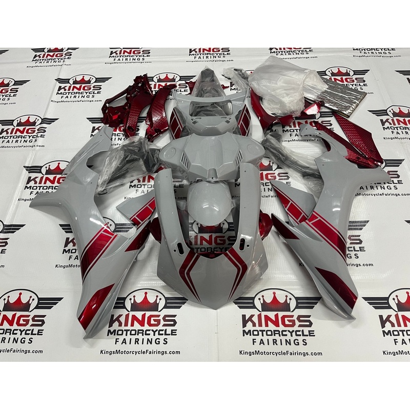 Yamaha YZF-R1 (2015-2019) Nardo Gray, Red Fairings No Seat Cowl No Bolt Kit No Tank