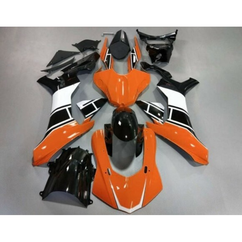 Yamaha YZF-R1 (2015-2019) Orange, Black & White Fairings No Seat Cowl No Bolt Kit No Tank