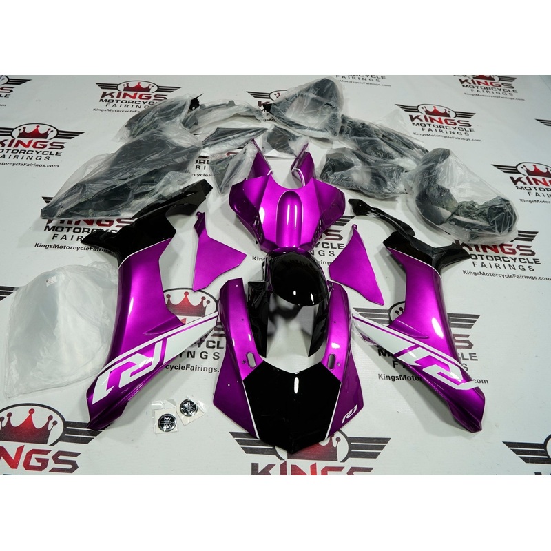 Yamaha YZF-R1 (2015-2019) Purple, Black & White Fairings No Seat Cowl No Bolt Kit No Tank