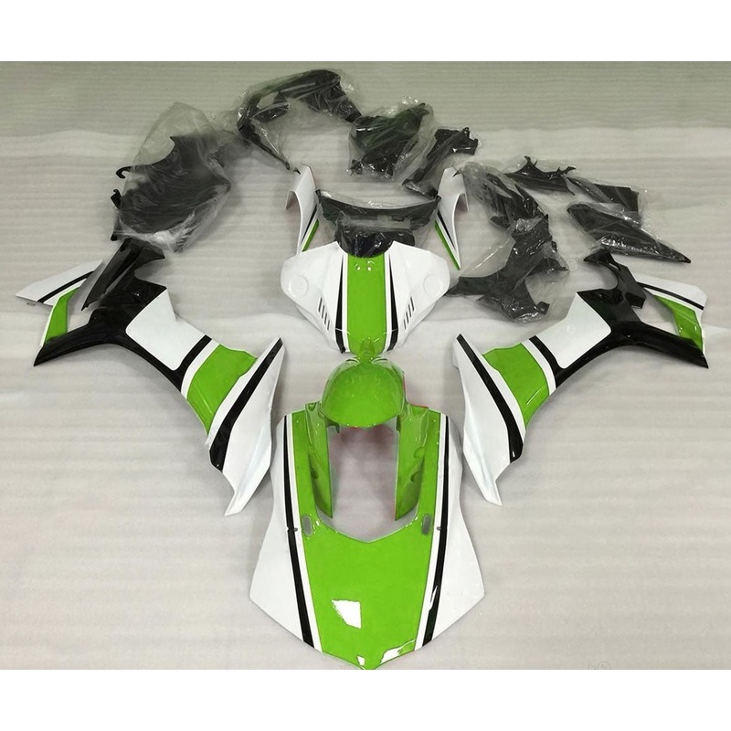 Yamaha YZF-R1 (2015-2019) White, Green & Black Fairings No Seat Cowl No Bolt Kit No Tank
