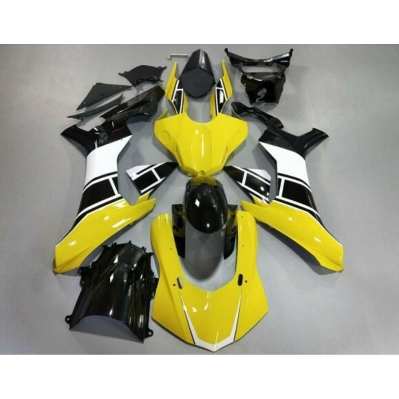 Yamaha YZF-R1 (2015-2019) Yellow, Black & White Fairings No Seat Cowl No Bolt Kit No Tank
