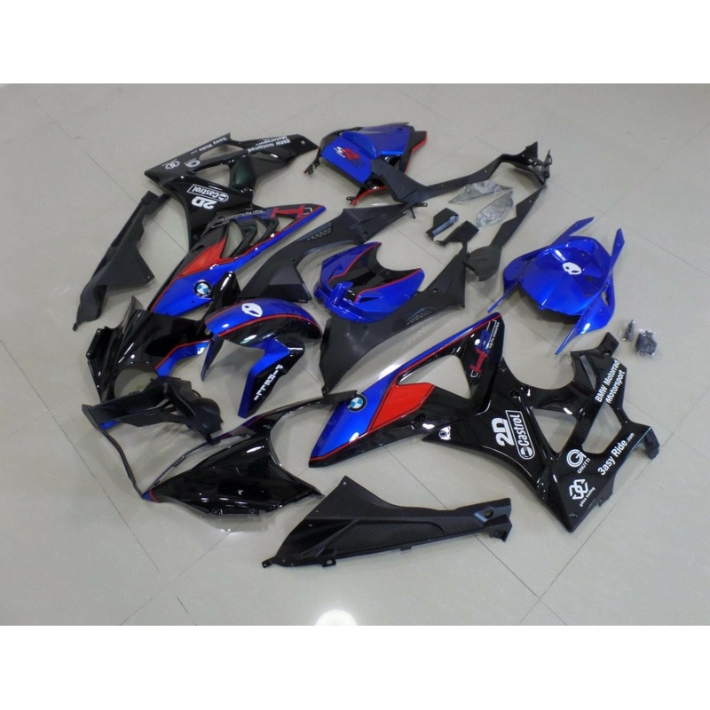 BMW S1000RR (2009-2014) Black, Blue & Red Fairings No Seat Cowl No Bolt Kit No Tank