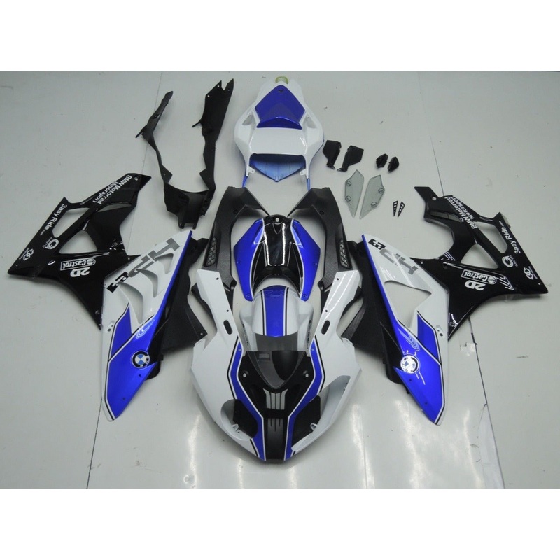 BMW S1000RR (2009-2014) Blue, White & Black Fairings No Seat Cowl No Bolt Kit No Tank