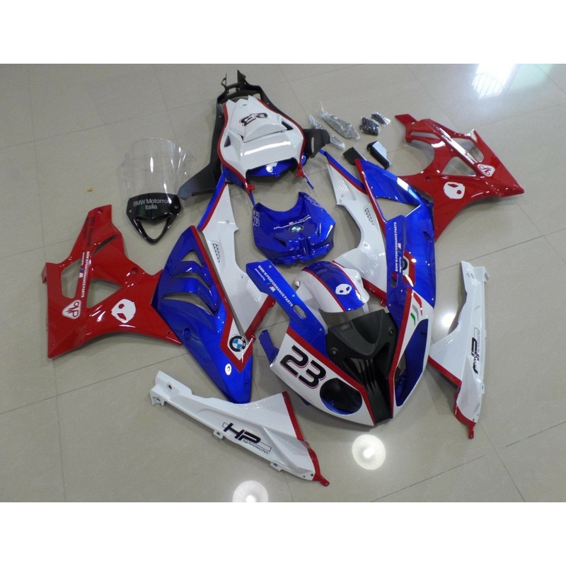 BMW S1000RR (2009-2014) Blue, White & Red Fairings No Seat Cowl No Bolt Kit No Tank