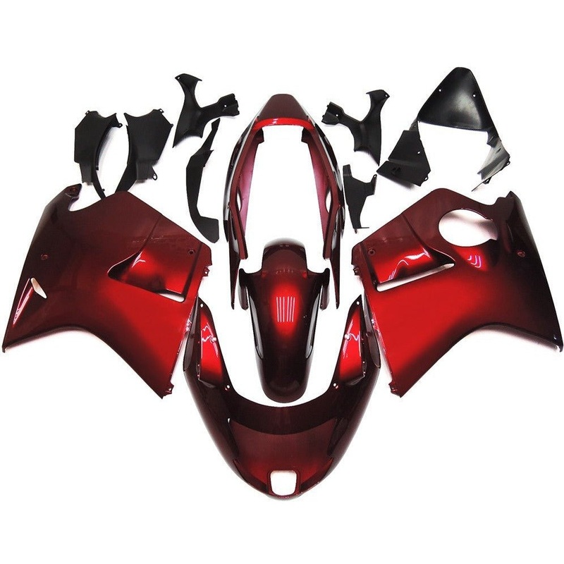 HONDA CBR1100XX Super Blackbird (1996-2007) Dark Red Fairings Clear Windscreen: Free No Bolt Kit No Tank