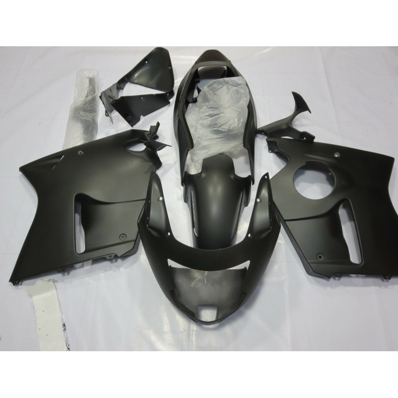 HONDA CBR1100XX Super Blackbird (1996-2007) Matte Black Fairings Clear Windscreen: Free No Bolt Kit No Tank