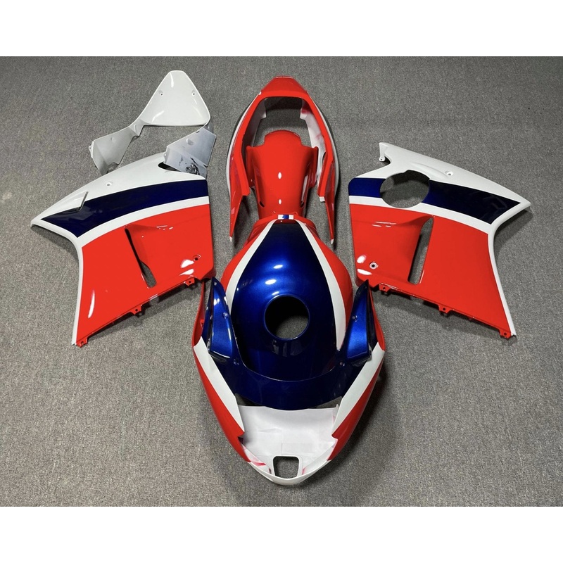 HONDA CBR1100XX Super Blackbird (1996-2007) Red, White & Blue Fairings Clear Windscreen: Free No Bolt Kit No Tank