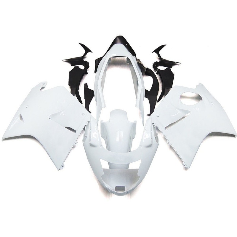 HONDA CBR1100XX Super Blackbird (1996-2007) White Fairings Clear Windscreen: Free No Bolt Kit No Tank