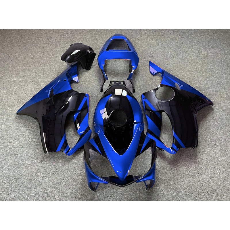 Honda CBR600F4i (2001-2003) Blue & Black Fairings Clear Windscreen: Free No Bolt Kit No Tank