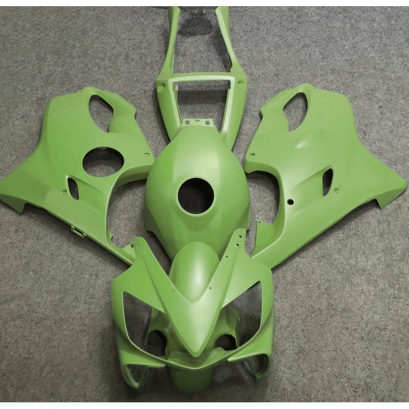 Honda CBR600F4i (2001-2003) Matte Green Fairings Clear Windscreen: Free No Bolt Kit No Tank